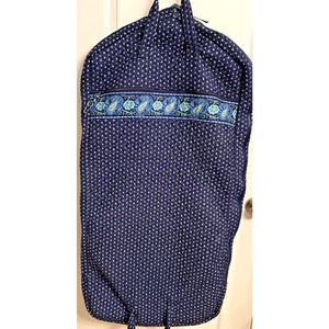 Vera Bradley Folding Travel Garment Bag 45" Blue & Paisley - Deep Pockets